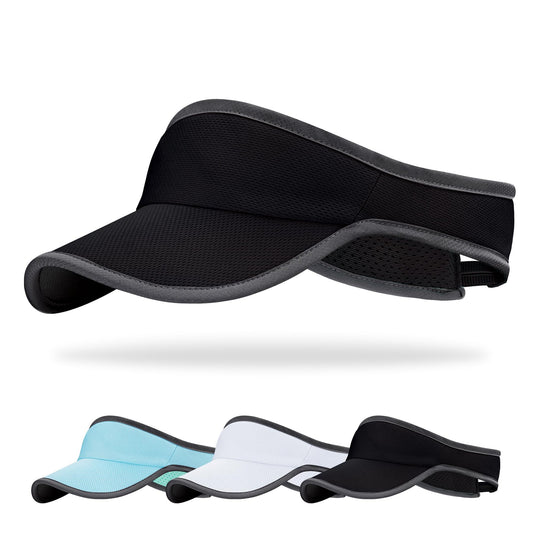 Sports Sun Visor for Men Women, Lightweight Soft Quick-Dry Visor Hat, Packable Tennis Golf Running Visor