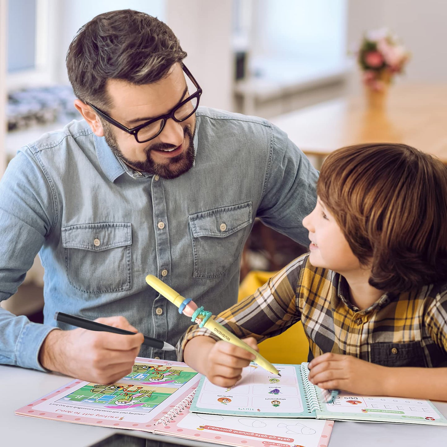 Magical Handwriting Workbooks Handwriting Practice Copybook, Handwriting Aid Magic Pen Reusable Copybook Grooves Template Design for Children Books Suitable for Children's Learning (5)