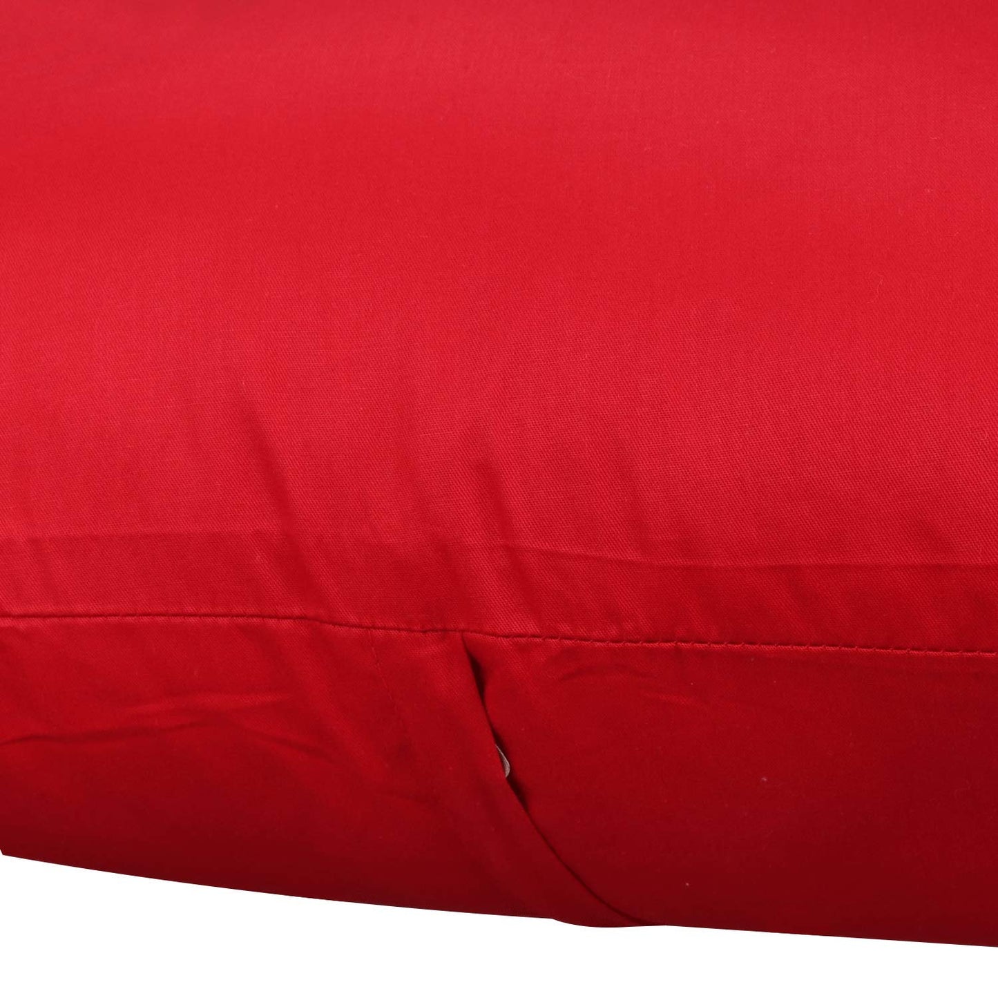 Thmyo 4-Pack 100% Cotton Comfortable Solid Decorative Throw Pillow Cases Square Cushion Cover Pillowcases Sublimation Blank Christmas DIY Throw Pillow Covers for Sofa Bed Car(18x18 inch/ 45x45cm,Red)