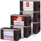 Budding Joy Clothes Storage, Foldable Large Storage Bags, Storage and Organization for Clothing, Blanket, Comforter, Clothes, Pillows, Closet Organizers with Enhanced Handle, 60L 6 Pack Brown