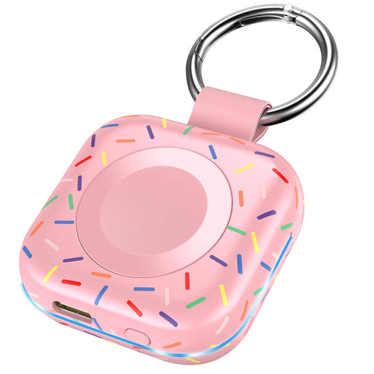 HUOTO Portable Charger for Apple Watch,Wireless Magnetic iWatch Charger 1200mAh Power Bank Travel Keychain Accessories Smart Chargers for Apple Watch Series 10/9/8/7/6/SE/5/4/3/2/1/UItra/UItra 2