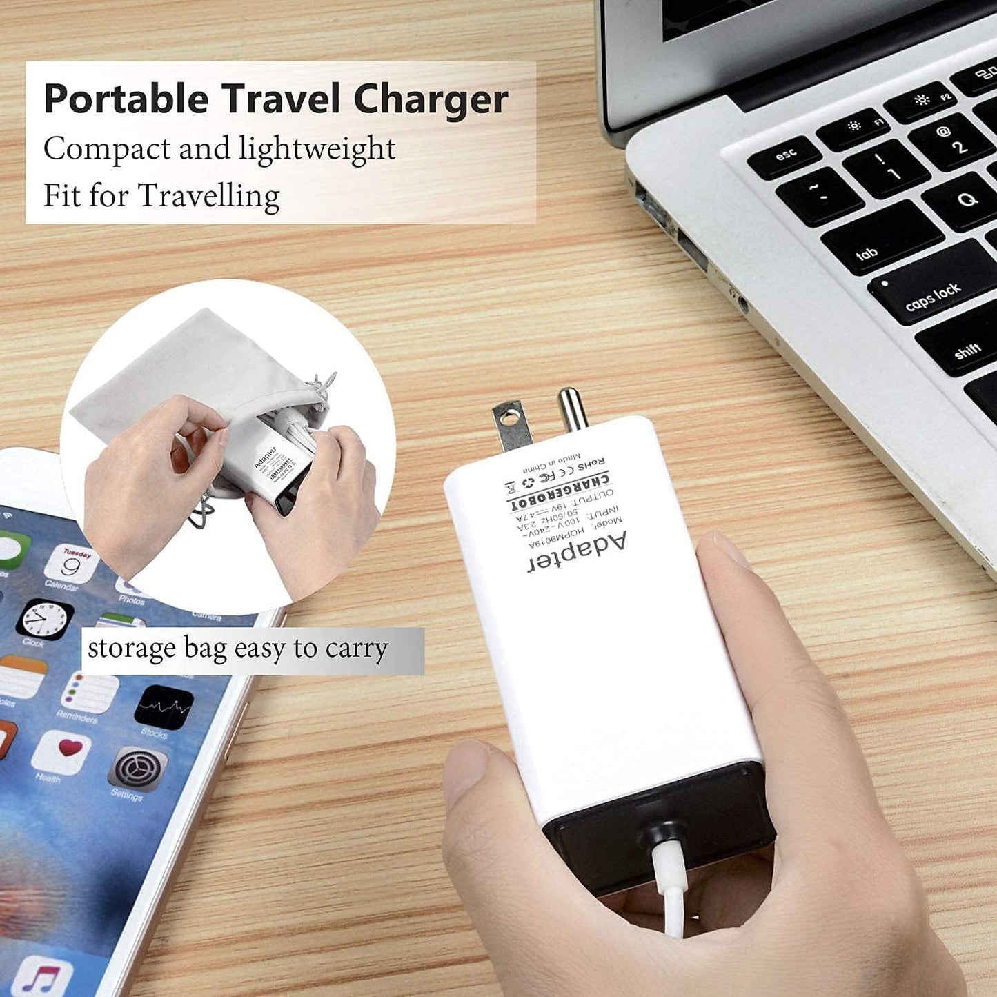 HJTPOWER 85W Charger for MacBook Pro 15 inch Retina(Mid 2012 to Mid 2015), Replacement for Magnetic 2 A1398 A1424 Power Adapter