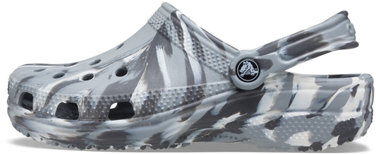 Crocs Classic Marbled Tie-Dye Clog Light Grey/Multi Men's 2, Women's 4 Medium