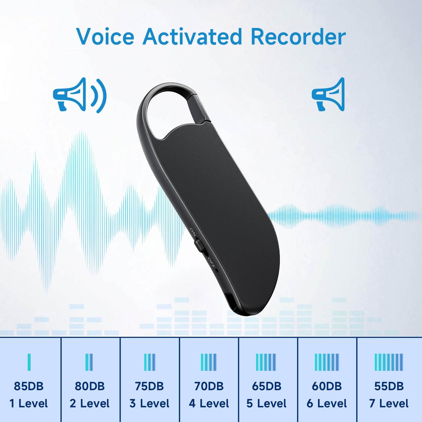 Digital Voice Recorder, 64GB Voice Activated Recorder with Noise Reduction for Work, Lectures, Meetings, Interviews