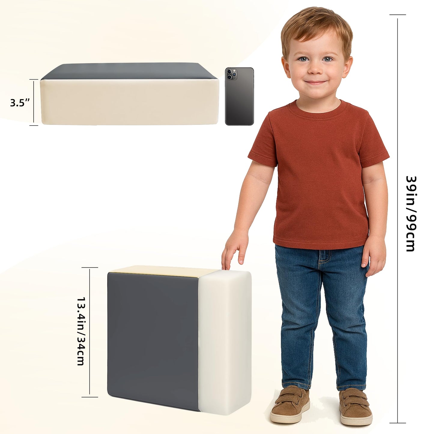 Eiury Toddler Dining Table Booster seat, PU Washable Waterproof Double seat Belt Non-Slip Bottom Booster seat for Dining Toddler, Portable Travel Increase Cushion