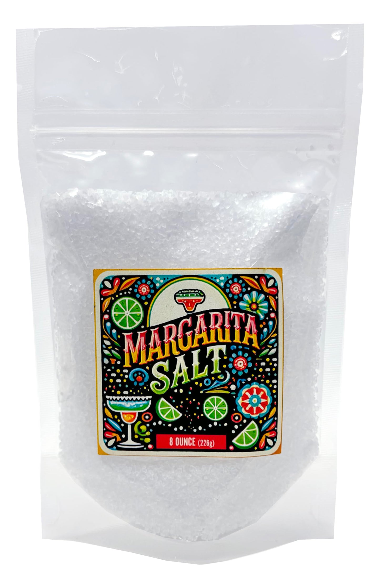 Classic Margarita Salt Cocktail Salt Margarita Salt Rimmer, Glass Rimming Garnish 8 Ounces Resealable Bag