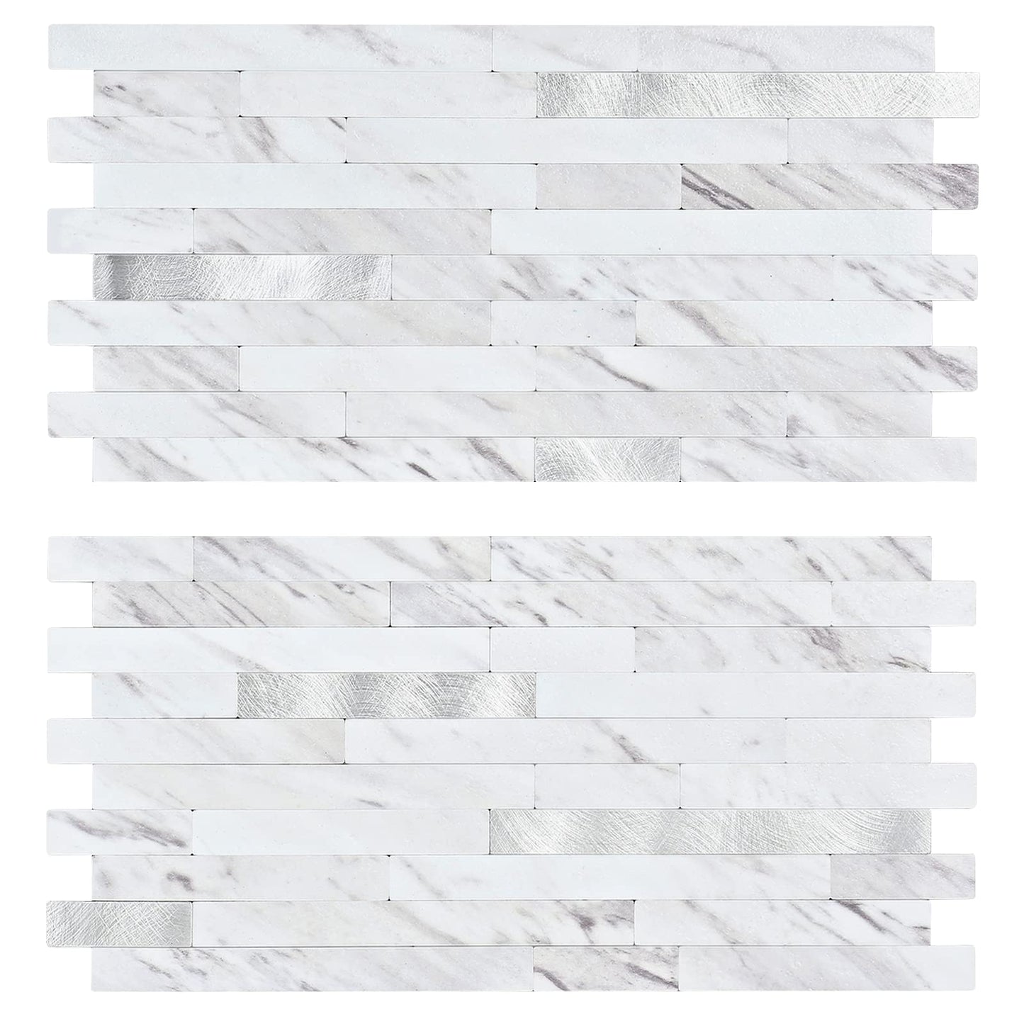 Midcard 20 Sheets Peel and Stick Backsplash PVC Wall Tile - Waterproof & Removable Self Adhesive Backsplash for Kitchen, Bathroom, Laundry Room.