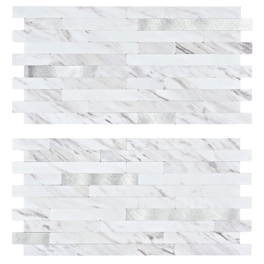 Midcard 20 Sheets Peel and Stick Backsplash PVC Wall Tile - Waterproof & Removable Self Adhesive Backsplash for Kitchen, Bathroom, Laundry Room.