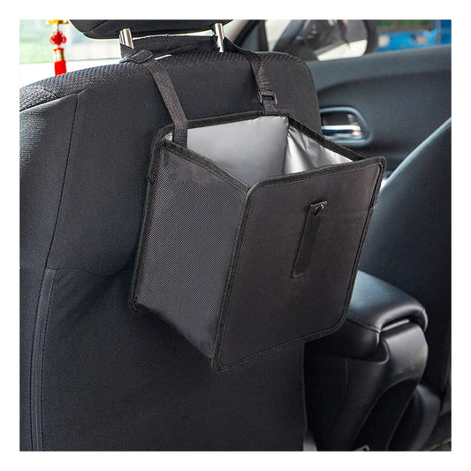 Fekey&JF Foldable Car Trash Can, Hanging Waterproof Leakproof Trash Can Storage Bag for Car with Large Capacity, Car Interior Accessories (Small)