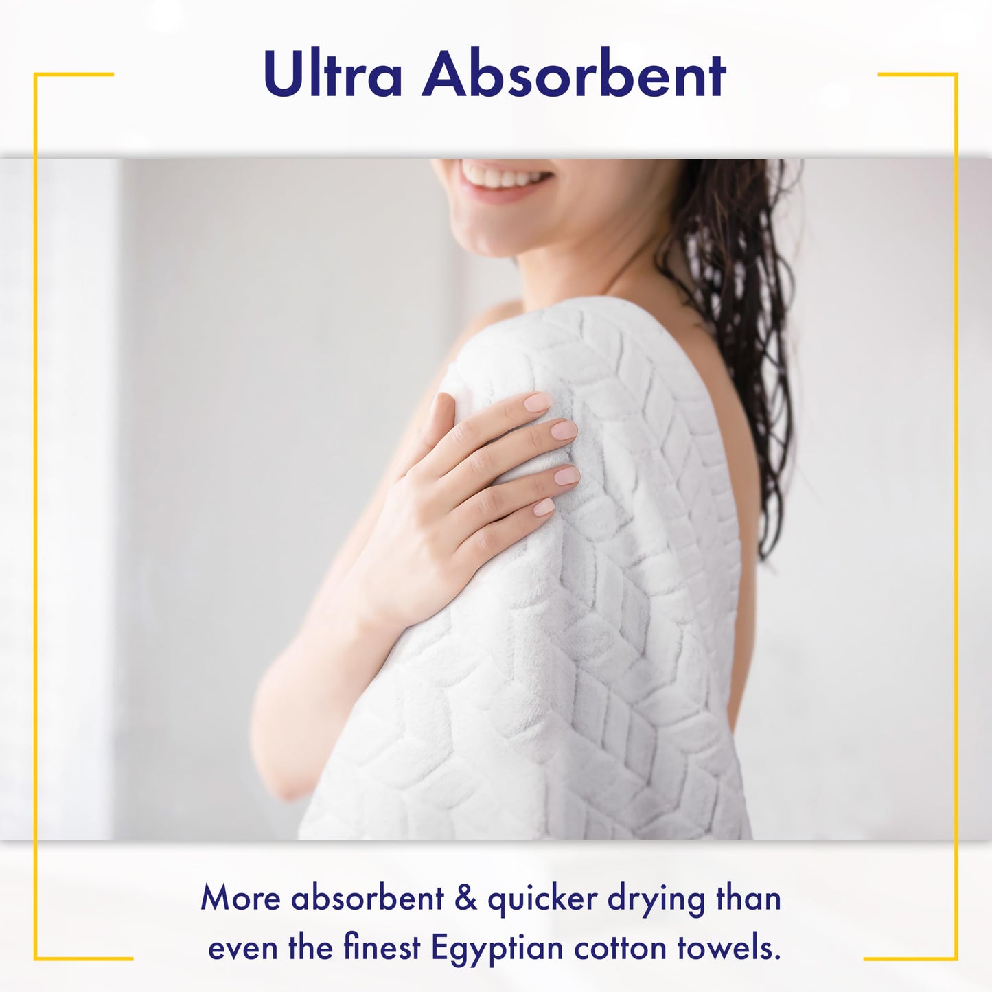 Ultra Soft & Stylish 700 GSM Luxury Bath Towels - 100% Zero-Twist, Long-Staple Cotton - Remarkably Absorbent & Quick Drying - 6 Piece Towel Set (Granite Grey)