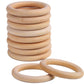 10 Pcs Macrame Wooden Rings 70 mm/2.7inch Unfinished Solid Large Wooden Rings for DIY Craft Pendant Connectors Jewelry Making
