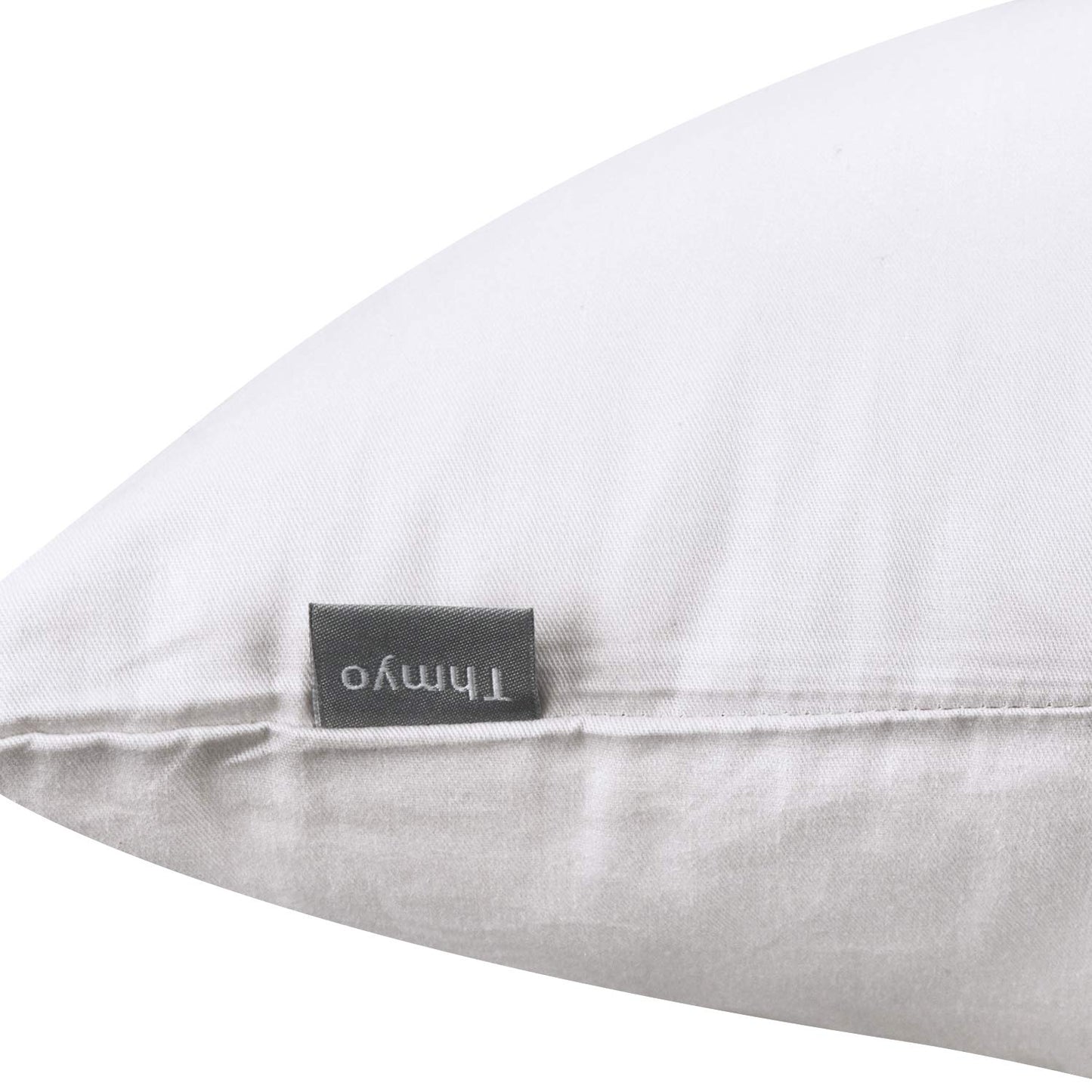 Thmyo 4-Pack 100% Cotton Lumbar Comfortable Solid Decorative Throw Pillow Case Rectangle Cushion Cover DIY Pillowcases for Sofa Bed(Only Covers,Not Pillows)(12x20inch/30x50cm,White)