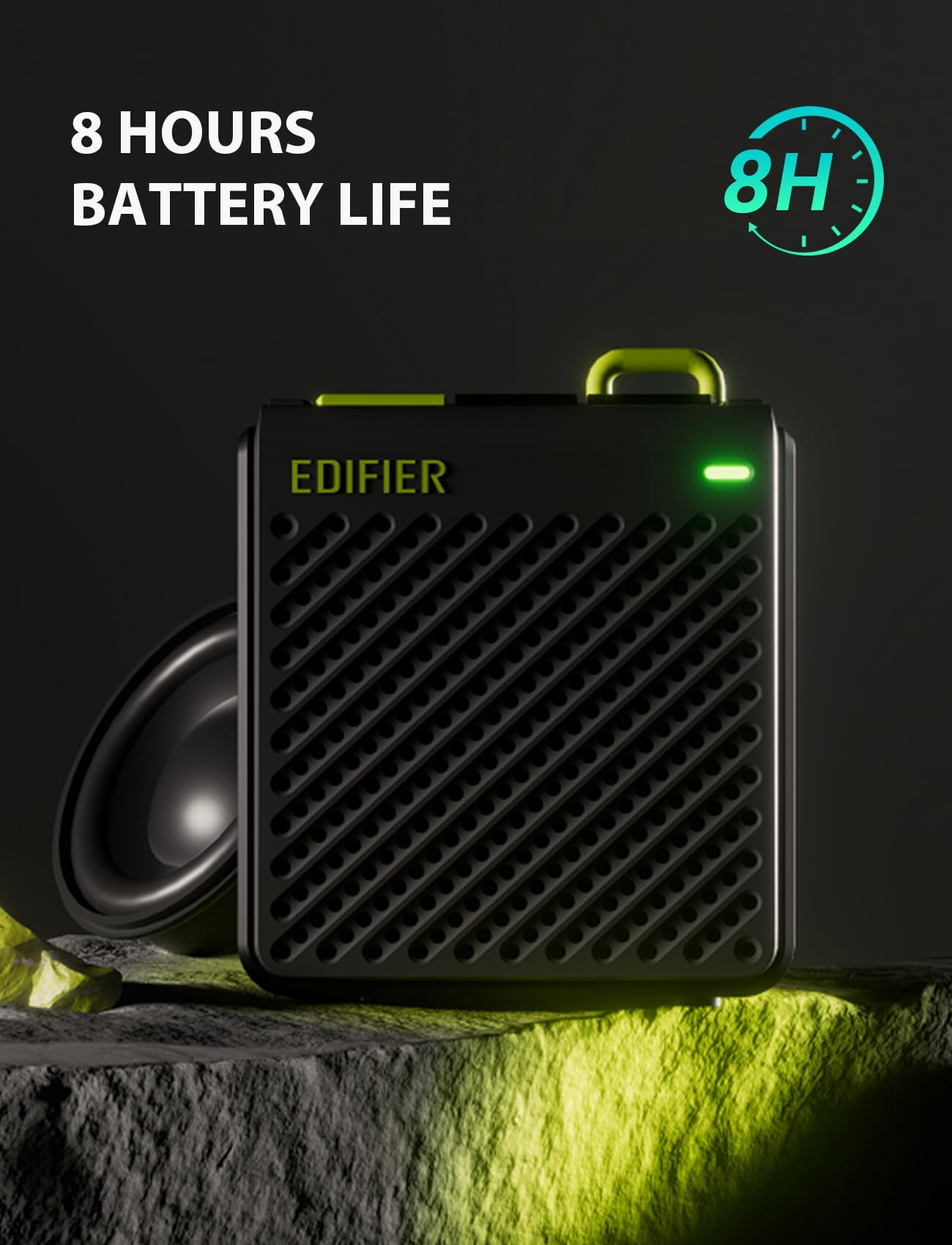 Edifier MP85 Mini Bluetooth Speaker, Portable Speakers with Bluetooth 5.3, 8-Hour Playtime, Customize EQ via App for Home, Travel, Outdoor - Black