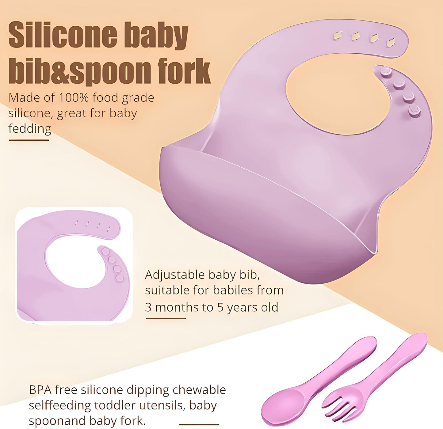 Silicone Baby Feeding Set,Miicasa Baby Led Weaning Supplies Kit With Suction Bowl & Car Plate, Bib, Spoon, Fork, Cup - Food-Grade Silicone, Dishwasher-Safe, No BPAs - For 3+ Months