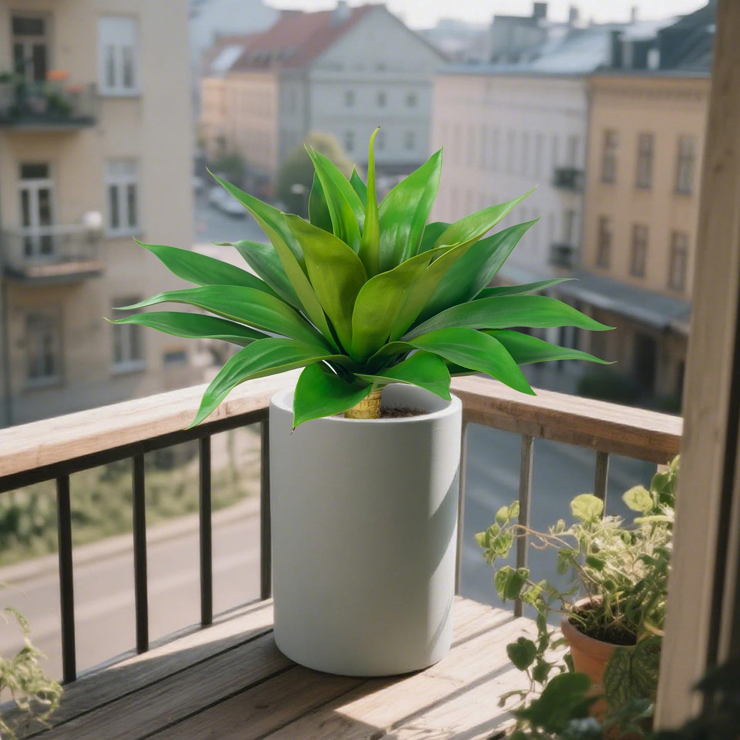 ENALGRE Artificial Flowers for Outdoors Artificial Agave Fake Plants Faux Agave Artificial Plants Outdoor Fake Flowers Outdoor Faux Plants Indoor Uv Resistant Artificial Plants 28''(Green 2pcs)