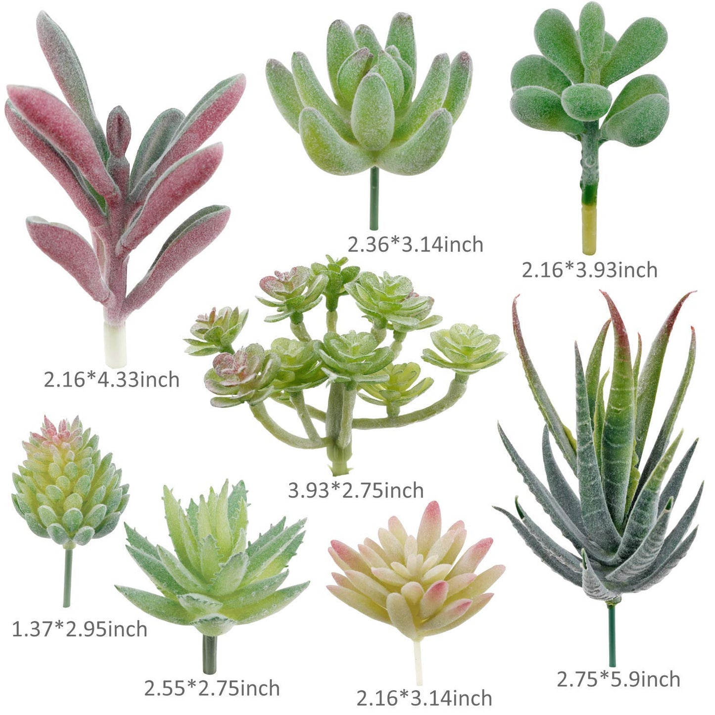 Augshy Artificial Succulents, 16 Pack Fake Succulents Plants Artificial Small Fake Plants Faux Succulents Unpotted for Lotus Landscape Decorative Garden Arrangement Decor