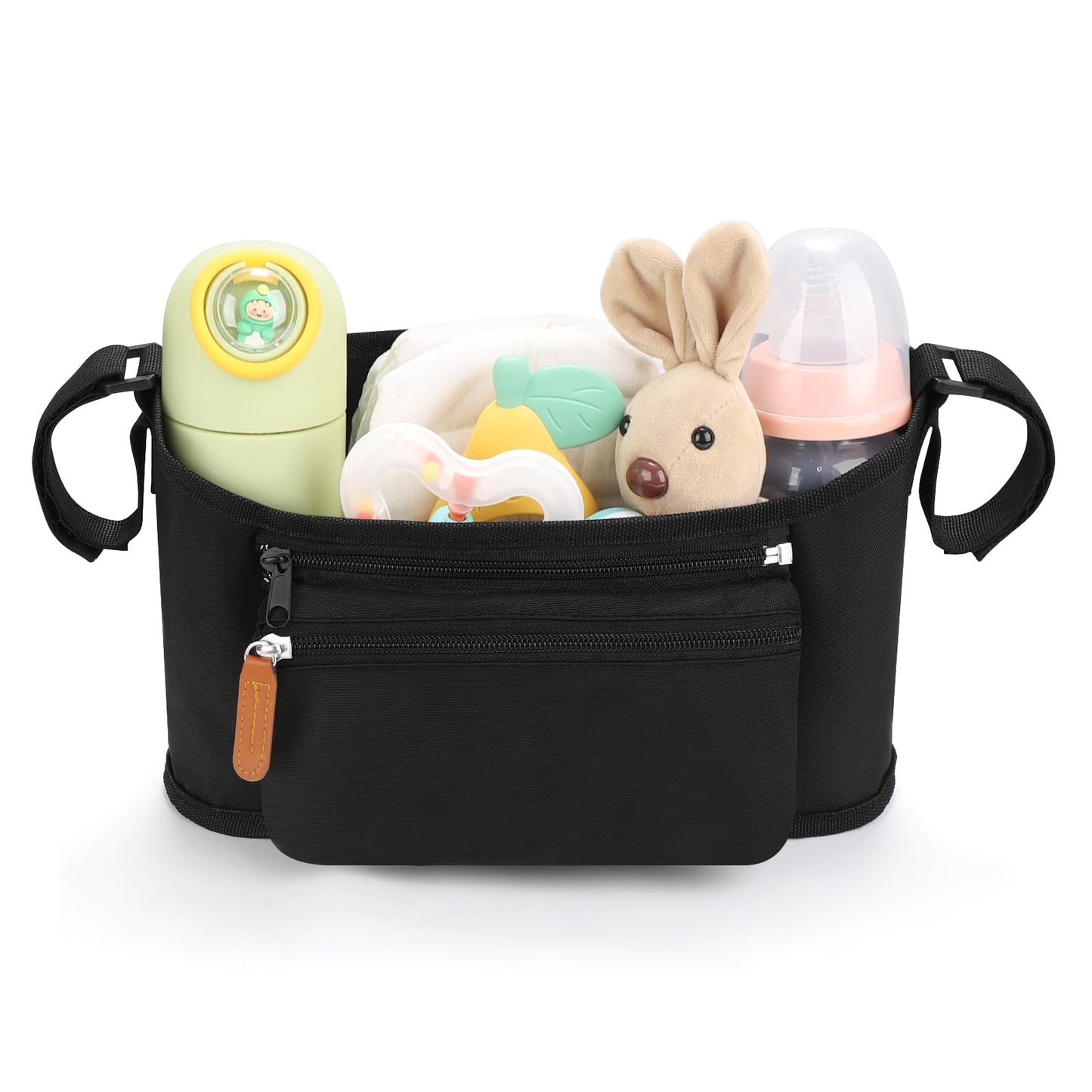 Accmor Universal Stroller Organizer with Detachable Phone Bag, Stroller Bag Caddy Organizer Stroller Accessories for Uppababy, Baby Jogger, Nuna, Doona, Britax Strollers