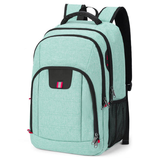 Della Gao Travel Laptop Backpack, Black Backpack for Men and Women with USB Charging Port Business Computer Back Pack (Black, 15.6 Inch)