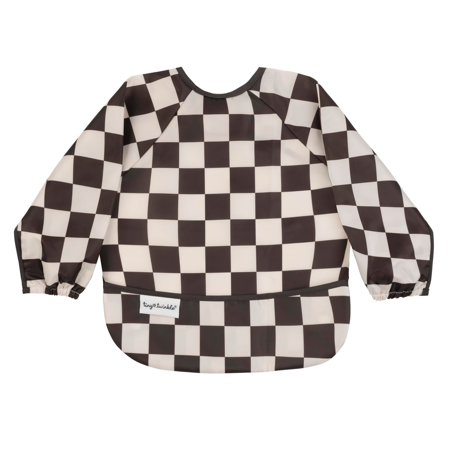 Tiny Twinkle Mess Proof Baby Bib,Waterproof Smock Baby Bib for Eating,Machine Washable Long Sleeve Bib,Baby Led Weaning,Toddler Bib,BLW Supplies(Dinosaur, Small 6-24 Months)