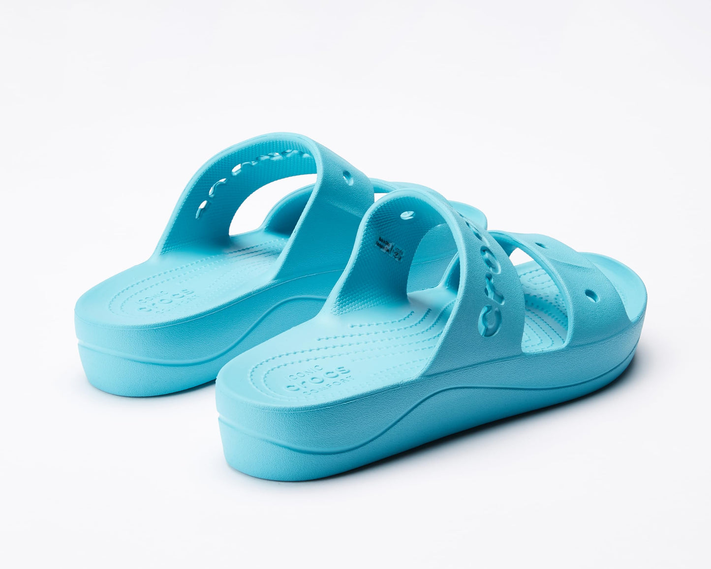 Crocs Women's Baya Platform Sandals | Slides Women, Digital Aqua, 7 Women