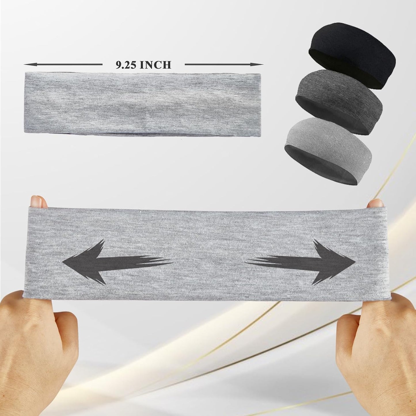 Sweat & Workout Headbands for Women - Non-Slip, Moisture Wicking, Soft Cotton Sports Headbands for Gym, Yoga, Running, Athletic Use, 6 Pcs