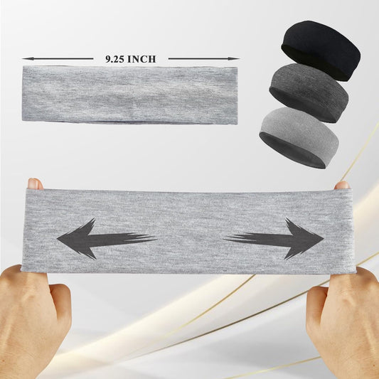 Sweat & Workout Headbands for Women - Non-Slip, Moisture Wicking, Soft Cotton Sports Headbands for Gym, Yoga, Running, Athletic Use, 6 Pcs
