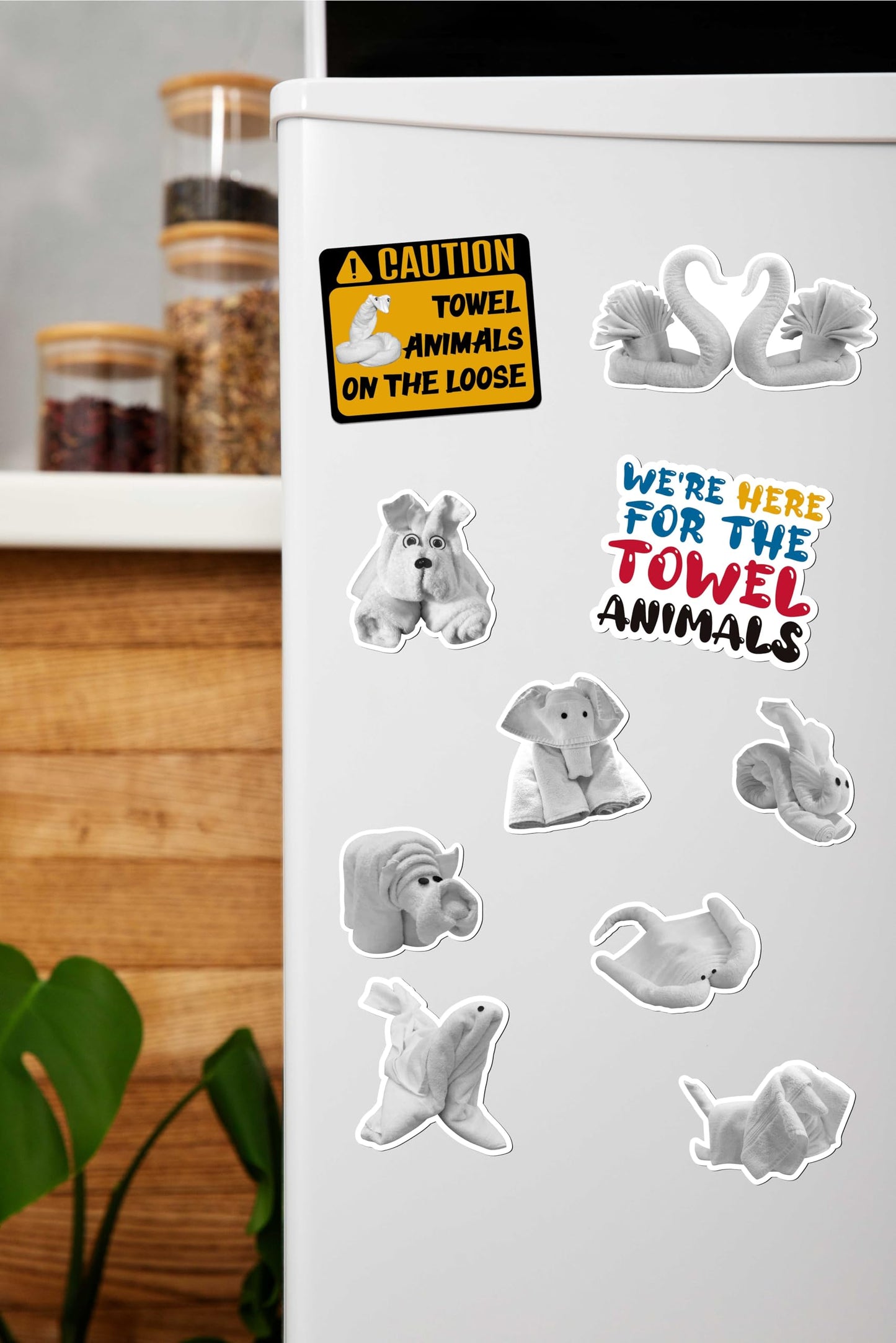 90shine 18PCS Cruise Door Magnets Decorations, Funny Animal Towel Magnetic Ship Cabin Decor