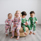 Little Sleepies Pajamas for Baby Boys & Girls, Viscose from Bamboo Baby Pajamas, Snug Sleeper, Toddler PJs, 2-Way Zipper, Green Farm Animals, 3-6M