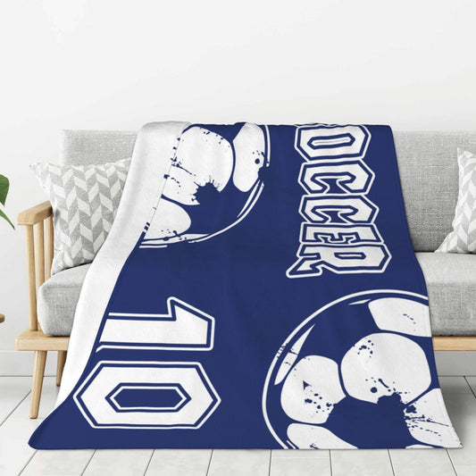 City Keen Soccer Blanket - Soft and Comfy Flannel Bedding for Boys, Girls and Soccer Lovers - 40"X50"