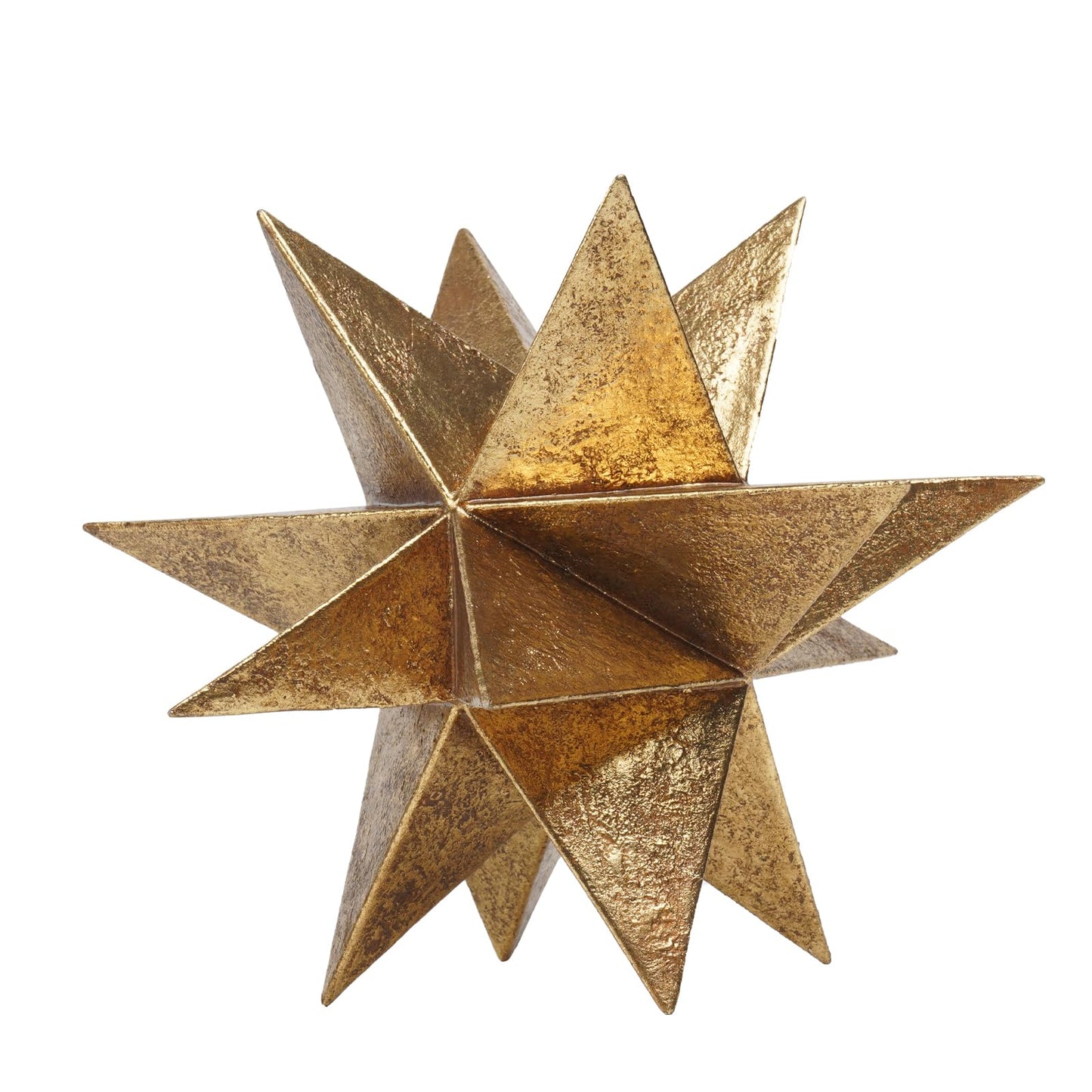 Braxio Modern Style Indoor Home Decor - Resin Gold Multi-Angle Stars Abstract Geometric Sculpture for Living Room Office Desk Bookshelf Table Decor Home Decorations 7 * 7 * 6 Inch