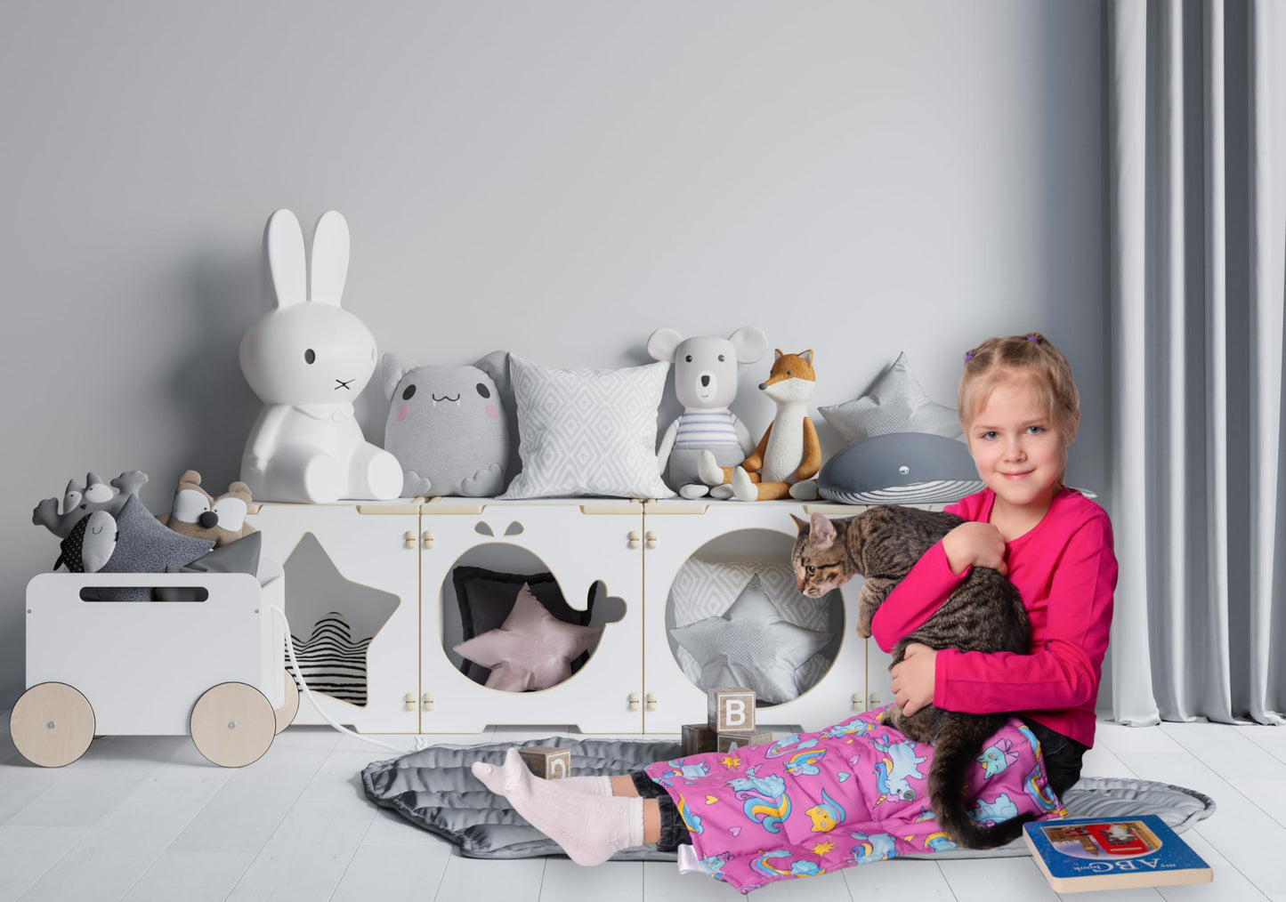 NATAHEAVEN Sensory Weighted Lap Pad 5 lbs - Teenager Boys Girls -Soft Warm Comfortable Items for Calm Down - Weighted Lap Pad for Kids with Sensory Needs - 18 * 21 inch