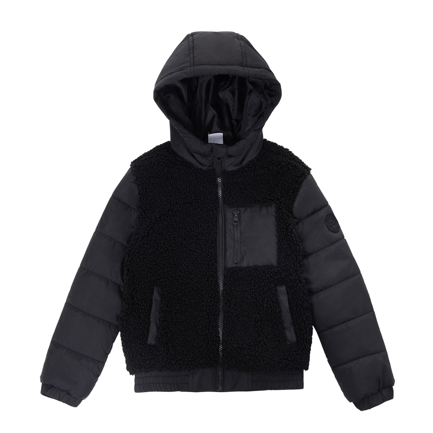 Rokka&Rolla Boys' Water-Resistant Sherpa Puffer Jacket