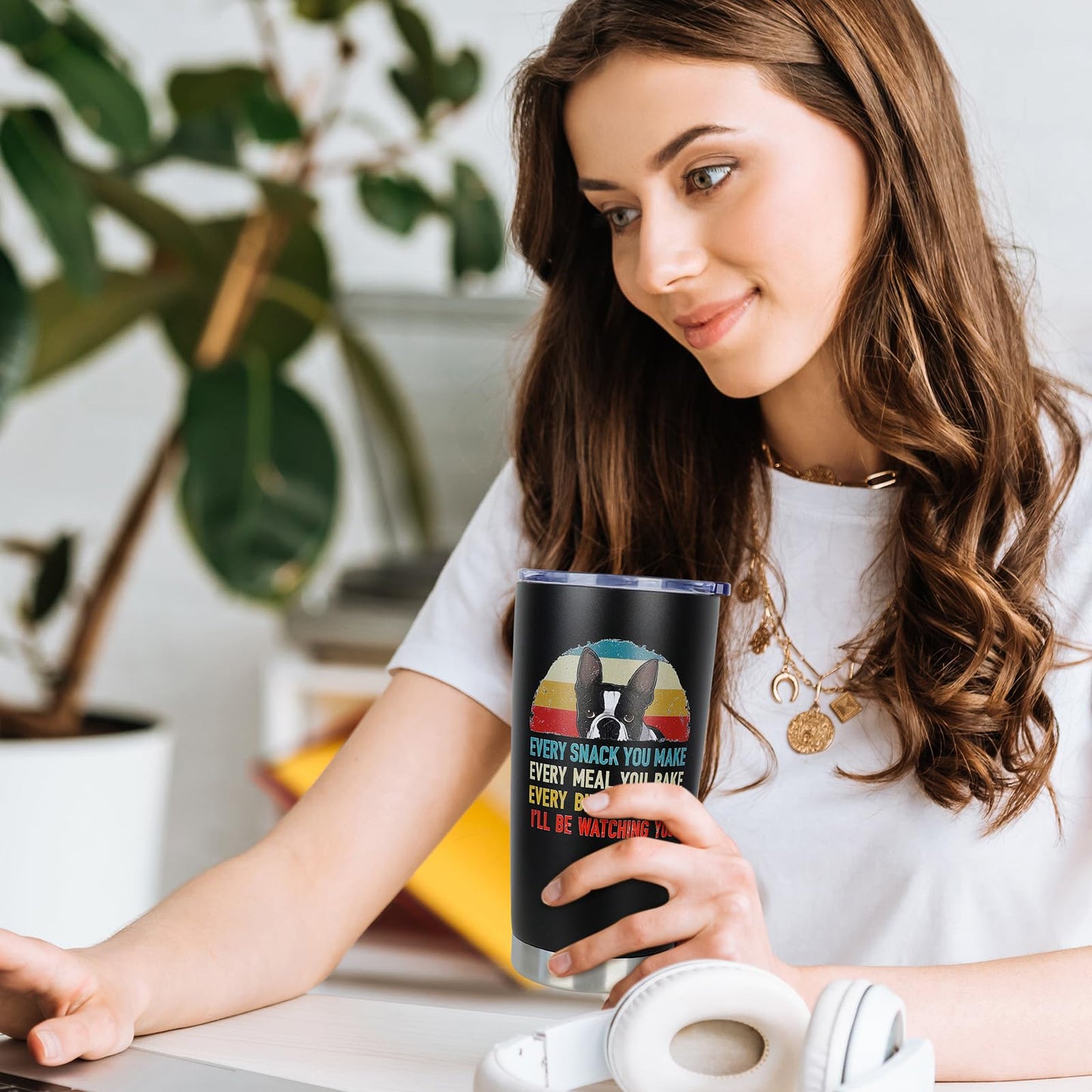 Boston Terrier Gifts for Dog Lovers-Christmas Birthday Gifts for Boston Lovers-Boston Terrier Gifts for Dog Mom Dad-20oz Tumbler Boston Terrier Gifts for Women Men-Coffee Cup Boston Gift for Dog Owner