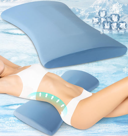 Lumbar Support Pillow for Bed Relief Back Pain: Lower Back Pillow for Sleeping - Memory Foam Waist Pillow - Back Wedge Bolster Pillow for Side, Back&Stomach Sleepers - Bed Rest Pillow for Car, Sofa