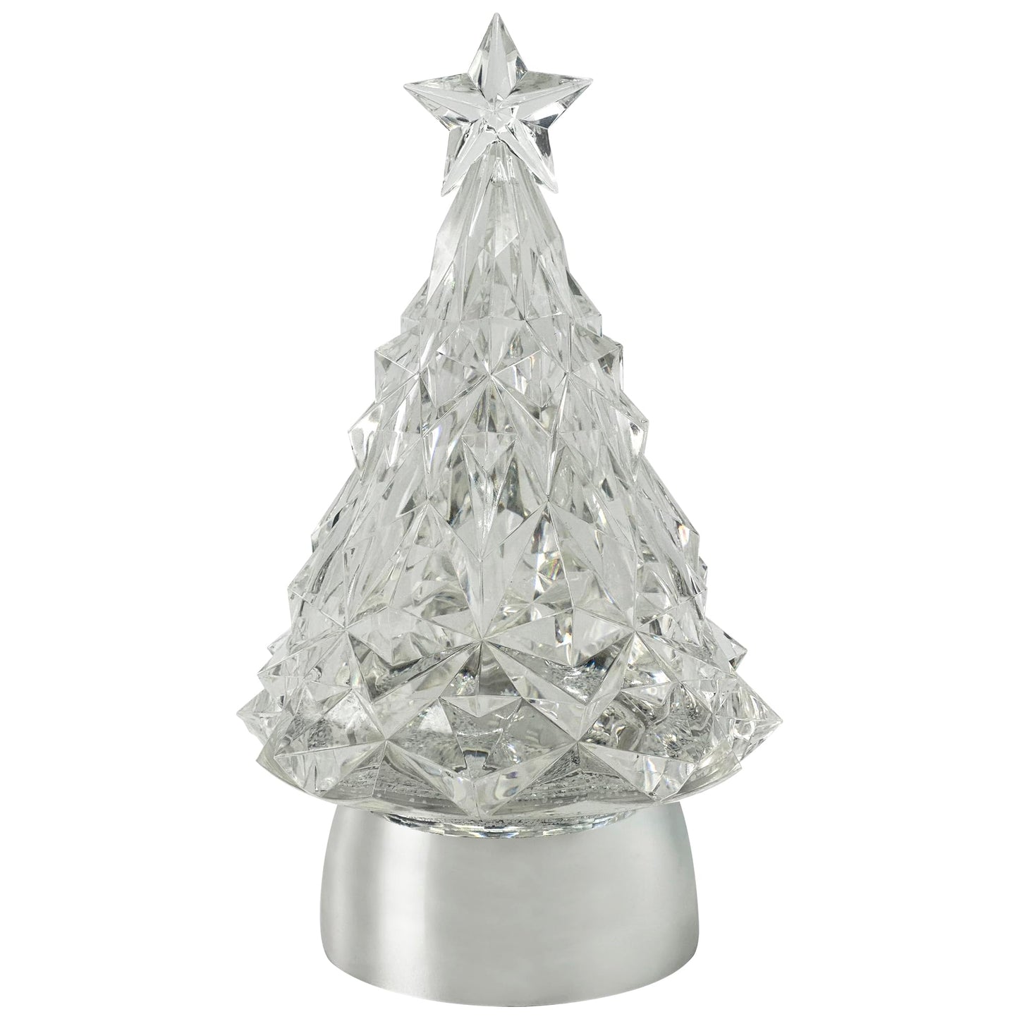 TECH ORANGE Christmas Snow Globe Lantern with Operated Water Glitters Lighted Snow Globe Lantern (Color-Changing Christmas Tree)