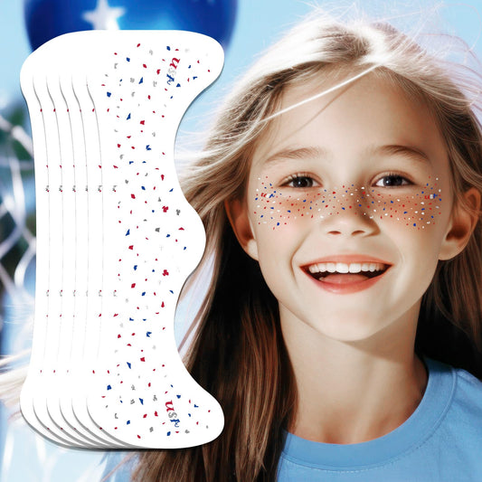 Pride Freckles Face Tattoo - Rainbow Butterfly & Glitter Temporary Tattoos | Waterproof LGBTQ+ Face Sparkles for Pride Parade, Festival Celebrations (8 Sheets)