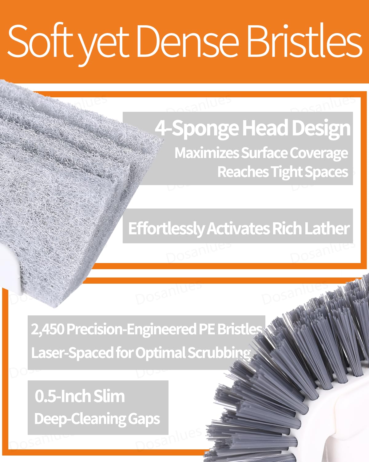 Groove Gap Cleaner Tools Set, 6 Pcs Hand-held 2 Brush with Dustpan&tweezer + 2 Sponge Brush with Dustpan + 2 Replacement Cloth for Sliding Door, Sill, Tile Lines, Shutter, Car Vents, Keyboard