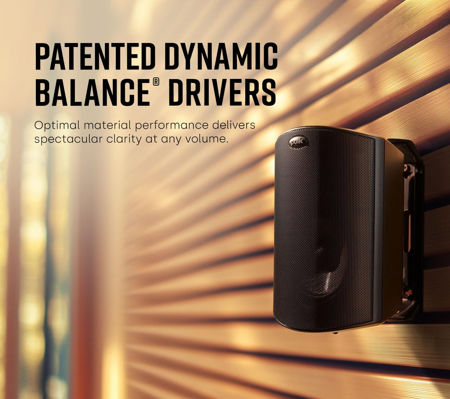 Polk Audio Atrium 4 Outdoor Speakers with Powerful Bass (Pair, Black), All-Weather Durability, Broad Sound Coverage, Speed-Lock Mounting System