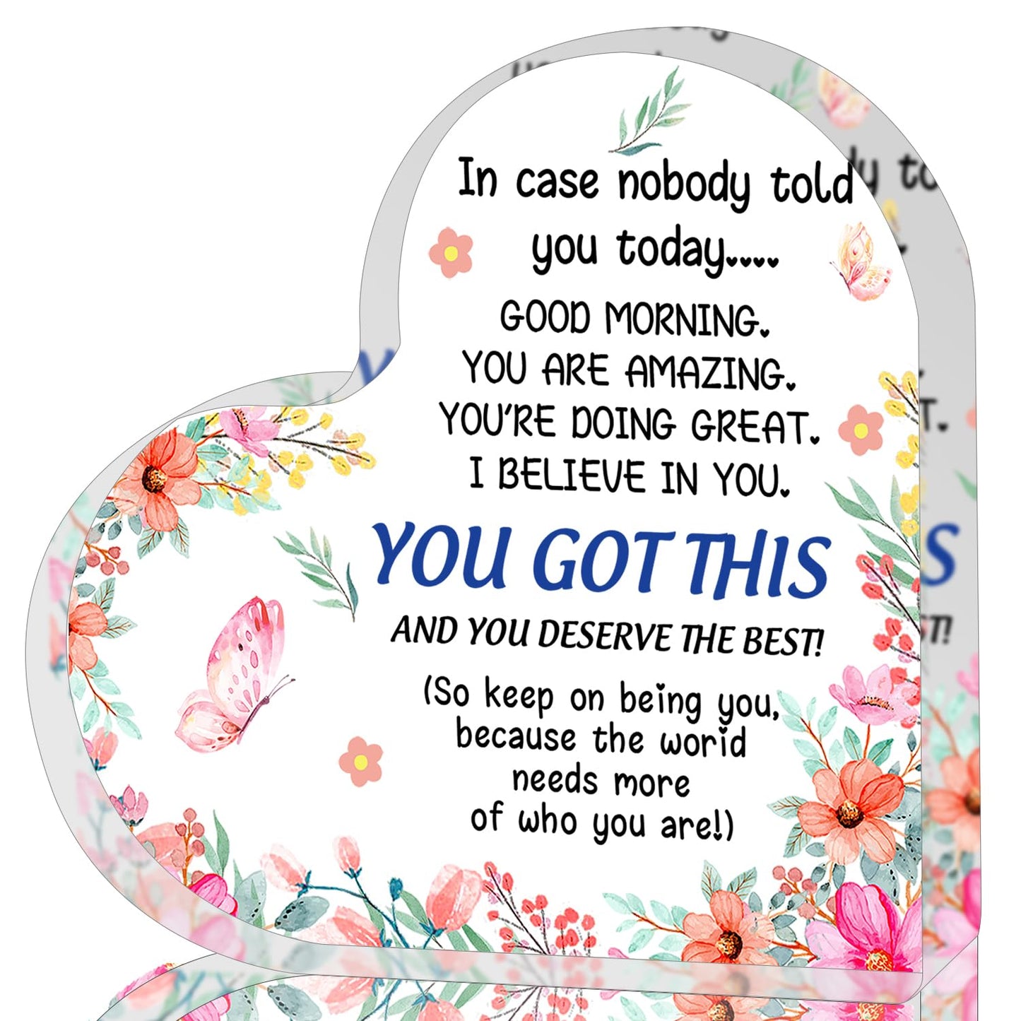 Appreciation Gifts for Women, Acrylic Heart Keepsake,Inspirational Gifts for Coworker Boss, Office Going Away Farewell Retirement Gifts,Thank You Gifts for Women,Graduation Gifts