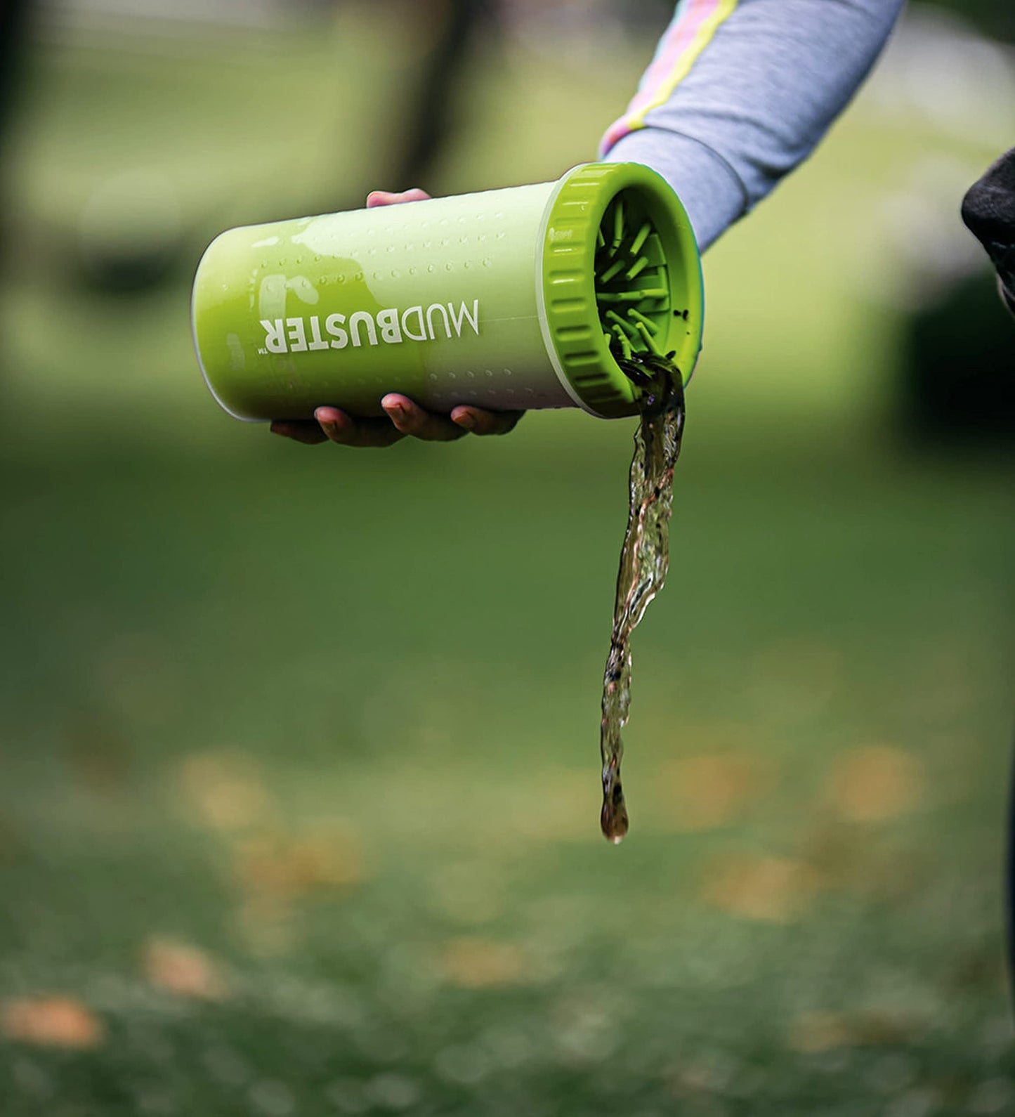 Dexas MudBuster Portable Dog Paw Cleaner, Green Large Paw Cleaning Solution for Premium Pet Supplies