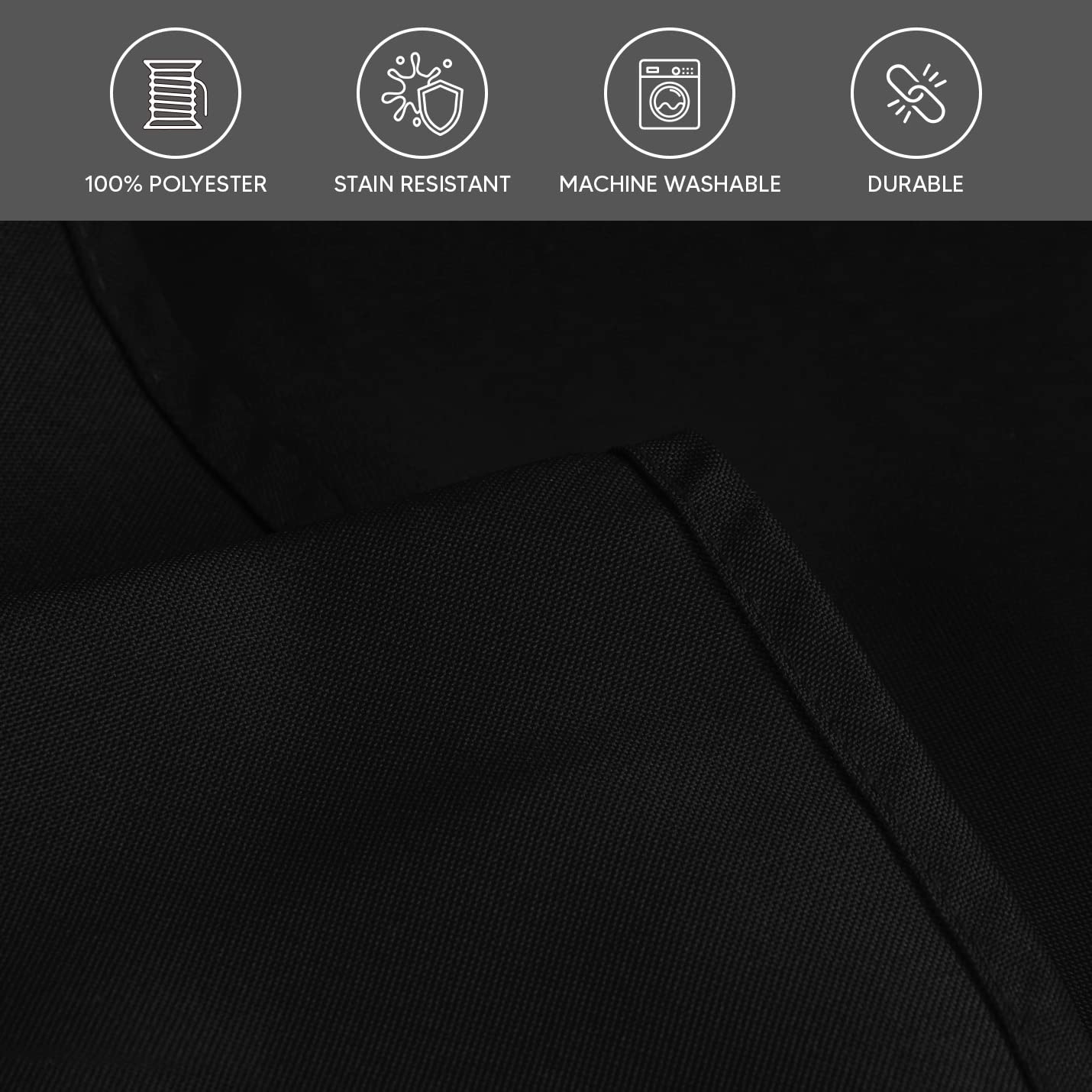 Utopia Kitchen 2 Pack Round Table Cloth [70 Inches, Black] Stain and Wrinkle Resistant Tablecloth Washable Polyester Cover for Dining, Buffet Parties, Picnic and Weddings