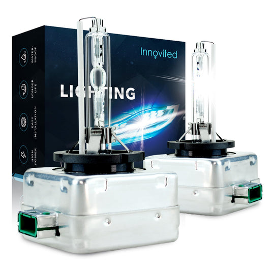 D4S HID Xenon Headlight Bulbs 6000K Cool White High Low Beam 66440 42402 42402WX,etc Replacement Bulb - Pack of 2