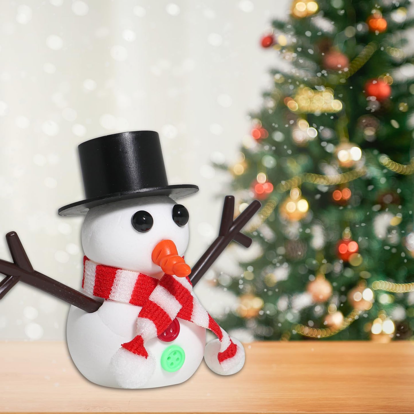 LAHAND 9-Pack Christmas Crafts Snowman Sets for Kids, Modeling Clay Snowman DIY Kit,Christmas Stocking Stuffers for Kids, Perfect for Winter Children's Holiday Party Decoration Gifts