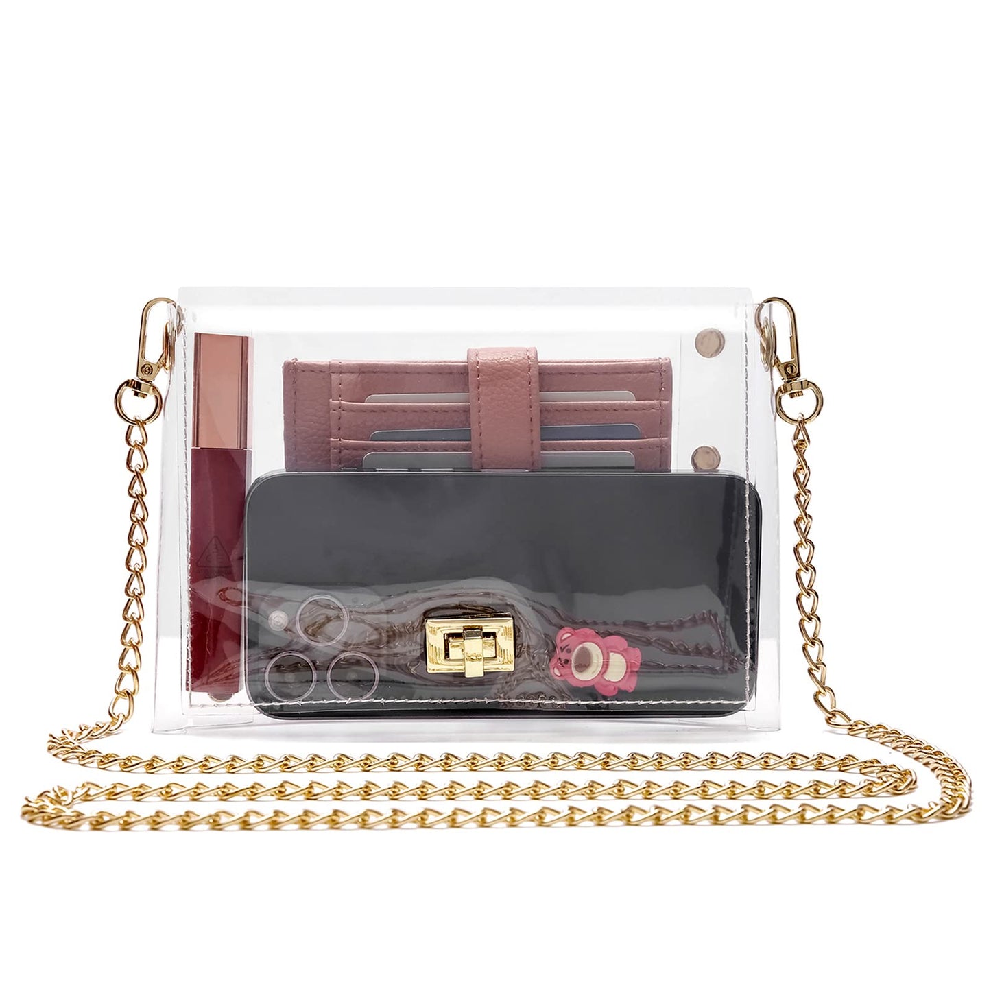 MOETYANG Clear Purse Stadium Approved for Women, Small Clear Crossbody Bag Fashion, Cute See Through Clutch Mini Shoulder Bag