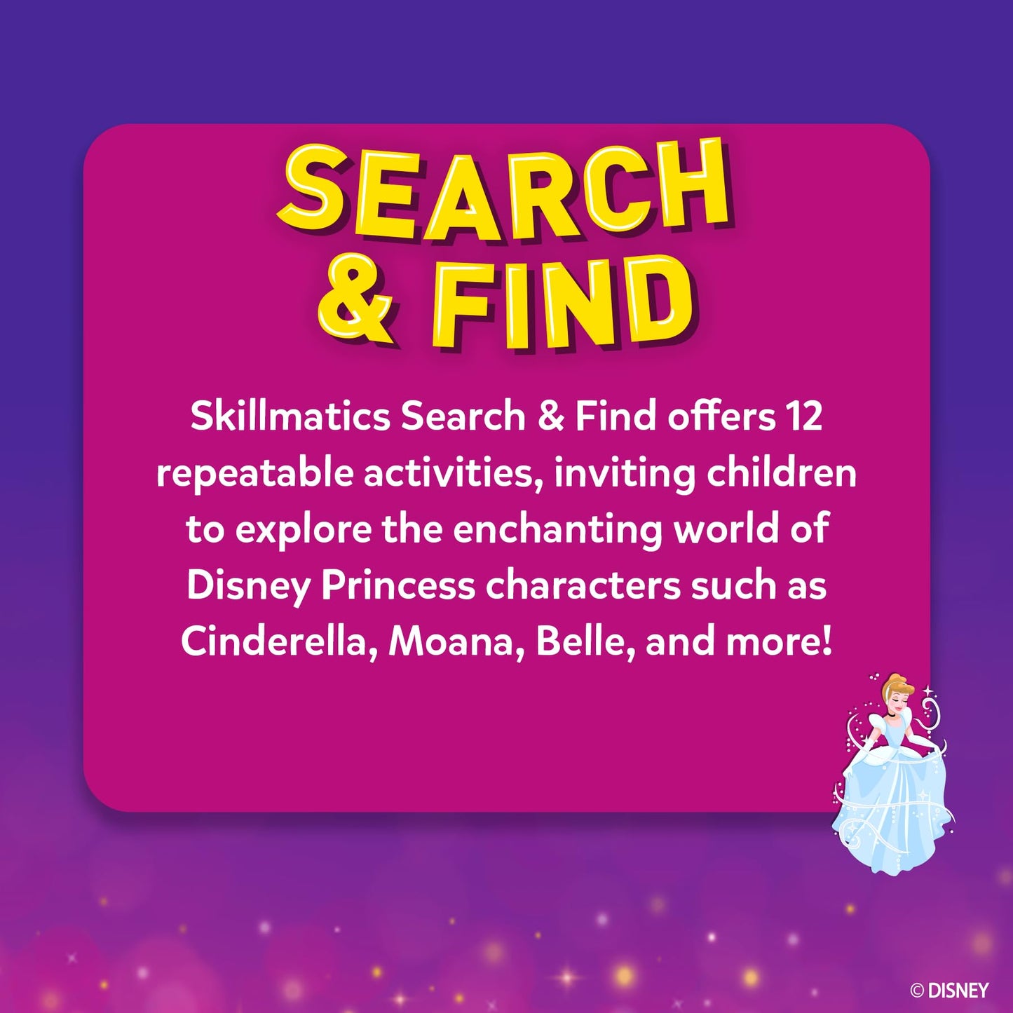 Skillmatics Search and Find Disney Princess Educational Game - Reusable Preschool Learning Activities, Perfect for Toddlers & Kids Who Love Toys, Art & Crafts, Gifts for Boys & Girls Ages 3, 4, 5, 6