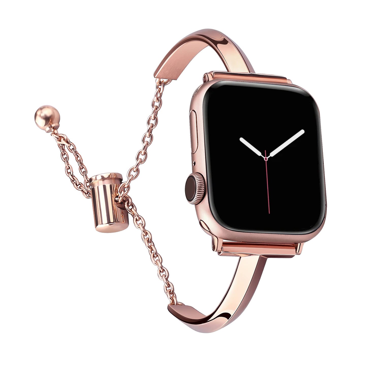 PlusRoc Stainless Steel Band Compatible with Apple Watch Band 38mm 40mm 41mm 42mm(Series 10) iWatch SE Series 10 9 8 7 6 5 4 3 2 1, Slim Versatile Bangle Bracelet for Women, Copper