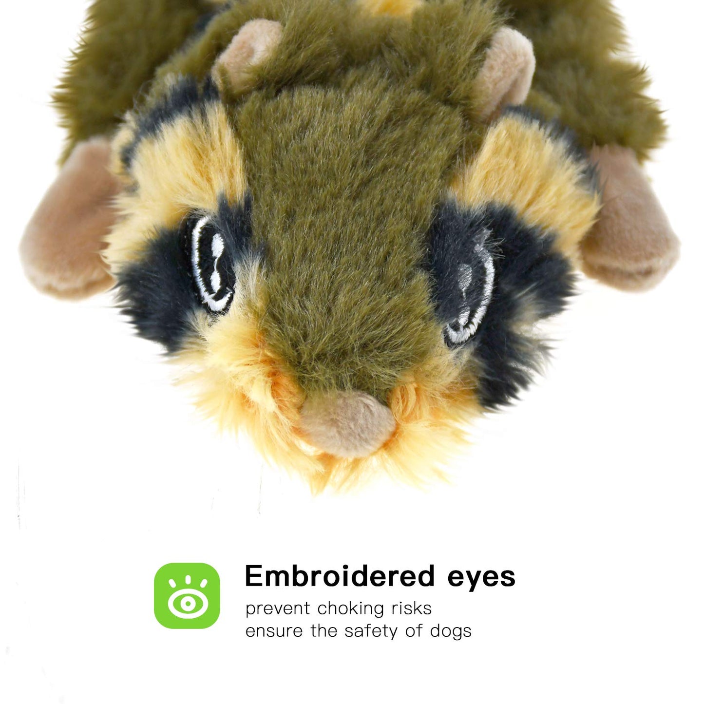 SHARLOVY Dog Squeaky Toy No Stuffing 6 Pack, Dog Toys Crinkle for Small Puppy, Durable Chew Plush Cute Animals Natural for Teething Pet