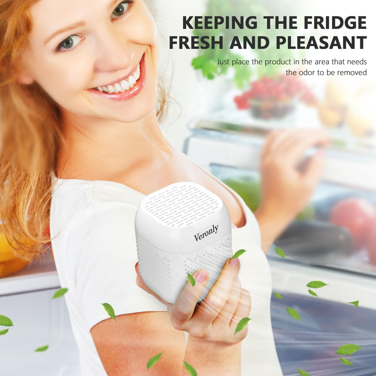 Refrigerator Deodorizer,Lasts for 10 Years,Refrigerator Odor Eliminator,Fridge Deodorizer for Fridge & Freezer, Room,RV and New Home, Better than Bamboo Air Purification Bags Baking Soda,White