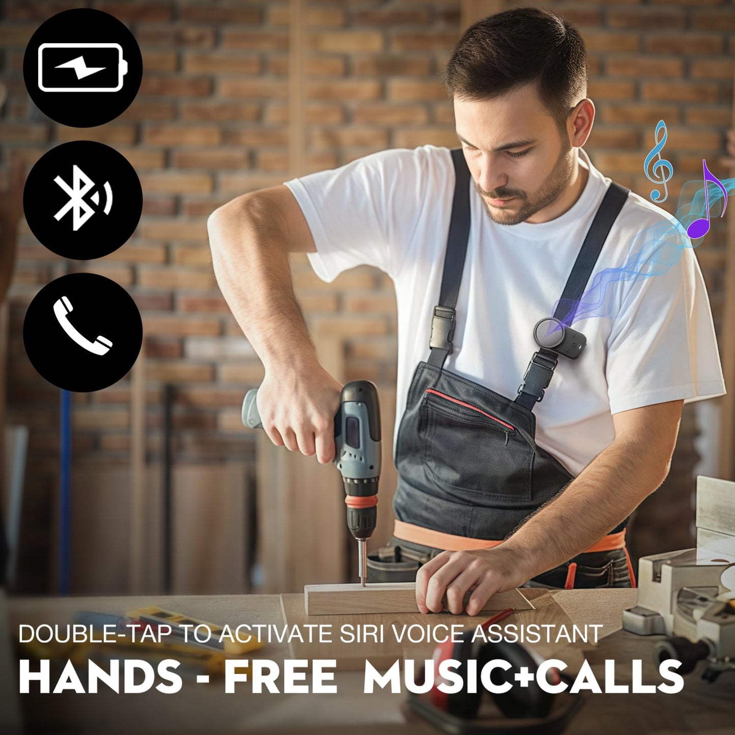 Mini Bluetooth Speaker, Clip-On Portable Speaker with Built-in Mics Hands-Free Music and Calls for Hiking/Biking, Waterproof Adjustable Volume Wearable Bluetooth Speakre, Gifts for Women/Men