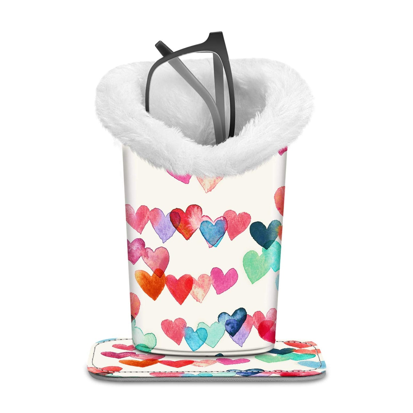 FINTIE Plush Lined Eyeglasses Holder, Glasses Stand Case, Anti-scratch Glasses Storage Organizer for Desk, Nightstand, Office